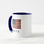 Mug à café Unité du drapeau américain (Devant gauche)