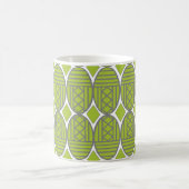 Mug à café vert Art déco Ovales (Centre)
