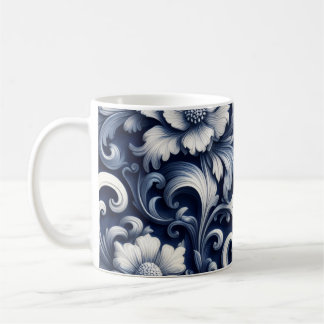 Mug à café vintage à fleurs imprimées changeant de