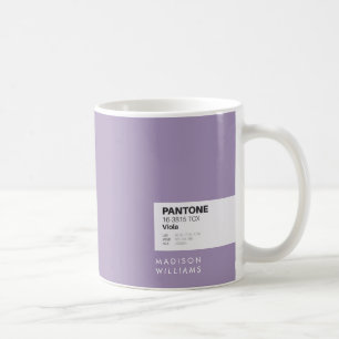 Mug à café violet moderne   Coupe personnalisée mi