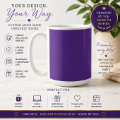 Mug à café violet personnalisé