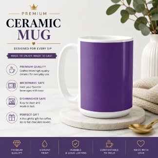 Mug à café violet personnalisé