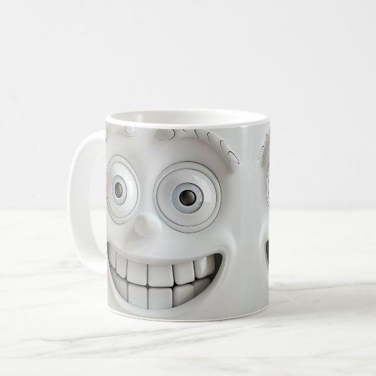 Mug à café visage amusant (Devant gauche)