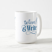 Mug à café 'Vivre & Écrire' - 45cl (Devant droit)