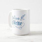 Mug à café 'Vivre & Écrire' - 45cl (Devant gauche)