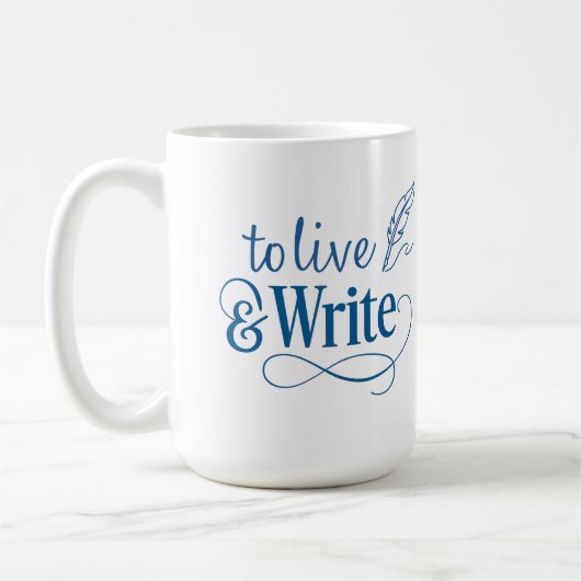 Mug à café 'Vivre & Écrire' - 45cl (Gauche)