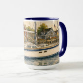 Mug à café Voilier 450ml. (Devant droit)