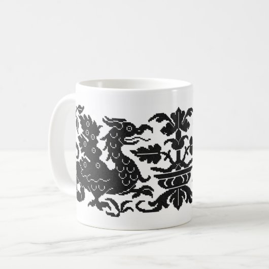 Mug à café Wyverns médiéval/Renaissance (Devant gauche)