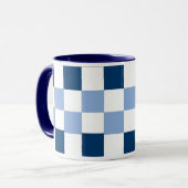 Mug à carreaux bleus et blancs (Devant gauche)