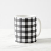 Mug à carreaux buffle noir et blanc (Devant droit)