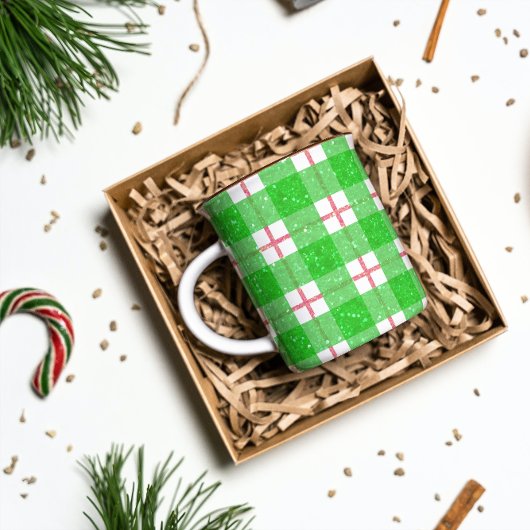 Mug à carreaux de Noël mignon