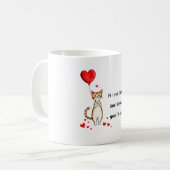 Mug A Cat Holding a Heart Balloon (Devant gauche)