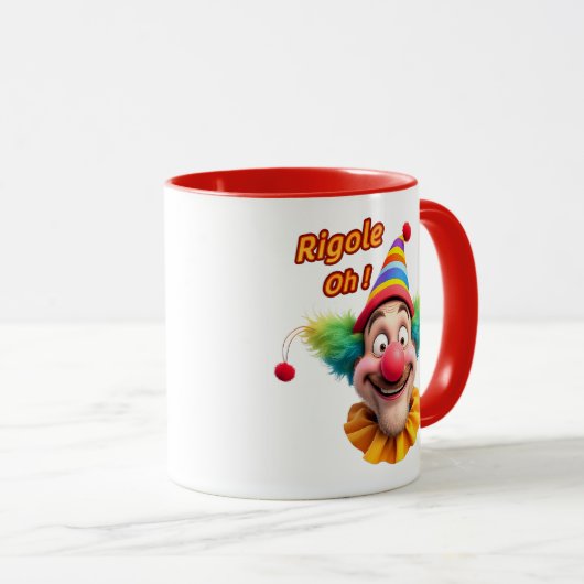 Mug A clown and a play on words. (Devant droit)