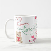 Mug à cœur floral Joyeuse Saint-Valentin (Gauche)