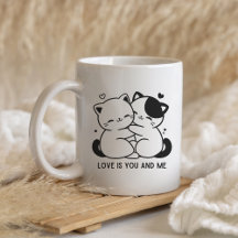 Mug à cœur mignon pour la Saint-Valentin