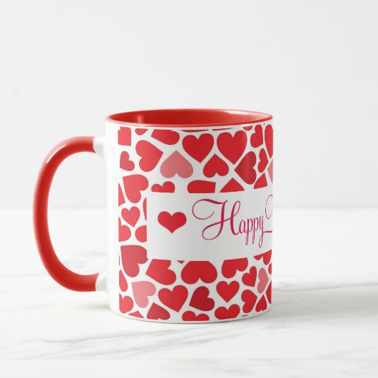Mug à coeurs rouges (Gauche)
