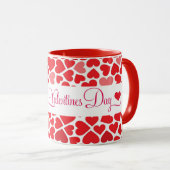 Mug à coeurs rouges (Devant droit)