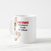 Mug "A compliqué la femelle sirène sur caféine" (Devant gauche)