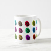 Mug à cônes de pin colorés (Devant droit)