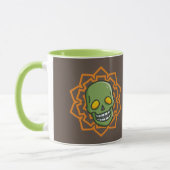 Mug à crâne vert personnalisable (Gauche)