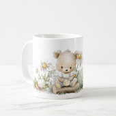 Mug A cute bear in a flower meadow with a jar of honey (Devant gauche)