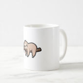 Mug A cute sleepy sloth hanging from a branch, kawaii  (Devant droit)