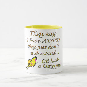 Mug A.D.H.D. Humour de papillon
