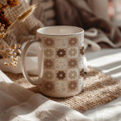 Mug À damiers à fleurs Boho