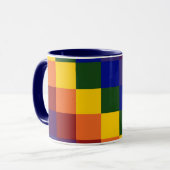 Mug à damiers arc-en-ciel (Devant gauche)