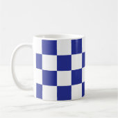 Mug à damiers bleu et blanc (Gauche)