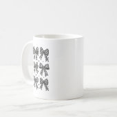 Mug à damiers Bow Drapeau Course Voiture Femmes Cute C (Devant gauche)