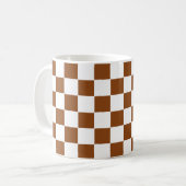 Mug à damiers Brown et blanc (Devant gauche)