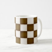 Mug À damiers Brown et blanche antique (Devant droit)