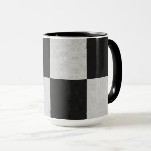 Mug À damiers Carrés noirs et blancs ou COULEUR PERS