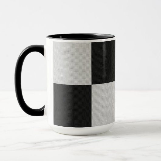 Mug À damiers Carrés noirs et blancs ou COULEUR PERSON (Gauche)