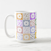 Mug À damiers Fleur rétro (Gauche)