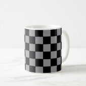 Mug à damiers gris et noir (Devant droit)