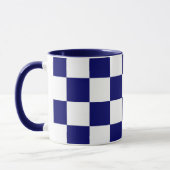 Mug à damiers Marine et Blanc (Gauche)
