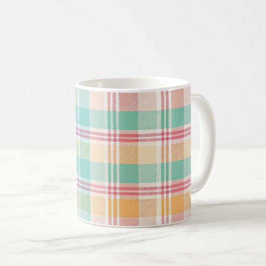Mug À damiers multicouleur (Devant droit)