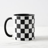 Mug à damiers muqueuse noire et blanche (Gauche)