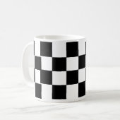 Mug à damiers noir et blanc (Devant gauche)