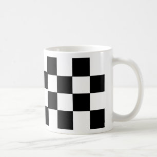 Mug à damiers noir et blanc
