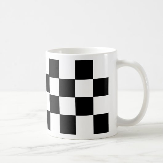 Mug à damiers noir et blanc (Droite)