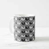 Mug à damiers Point de question de bord Motif (Devant gauche)