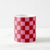 Mug à damiers rouge et rose chaud (Centre)