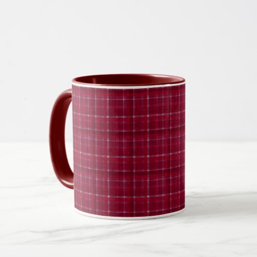 Mug À damiers rouge Tartan (Devant gauche)