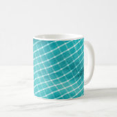 Mug à damiers tissu arrière - plan closeup. (Devant droit)