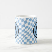 Mug à damiers Verre bleu Preppy Smile (Centre)