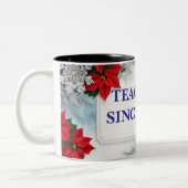 Mug à design floral personnalisable en deux tons (Gauche)