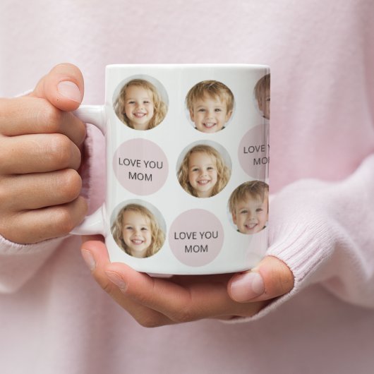 Mug à deux photos personnalisées | Je t'aime maman